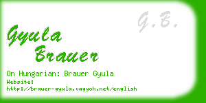 gyula brauer business card